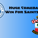 Huge Comeback win for Southampton