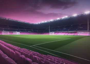 Floodlit English stadium at night, midweek mood